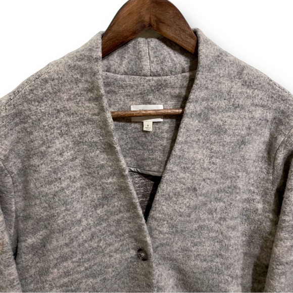 Everly Anthropologie Women's Double Pocket Long Cardigan Button Up Beige Black - Picture 4 of 6